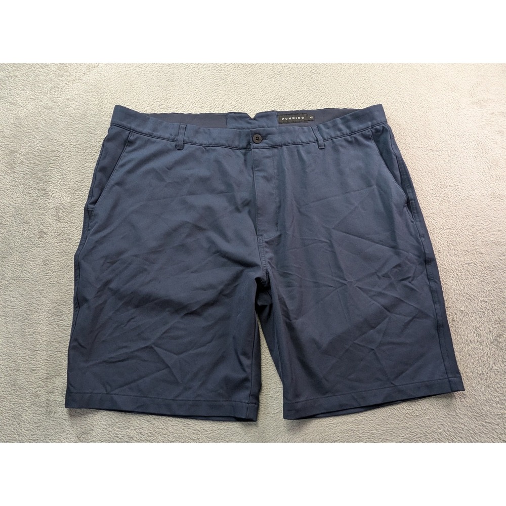 Dunning Golf Shorts Mens 42 Navy Blue Performance Stretch Flat Front RN165394